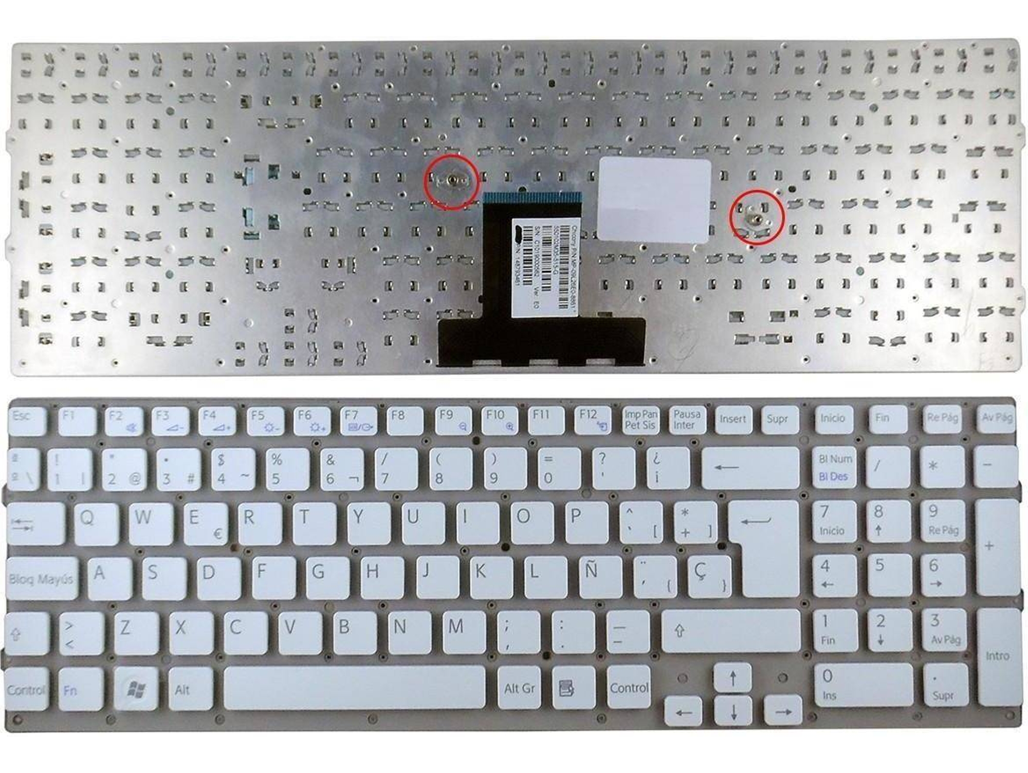 Teclado para Portátil Sony Vaio 148927111 A1766433A Aene7U00020 Aene7U00120