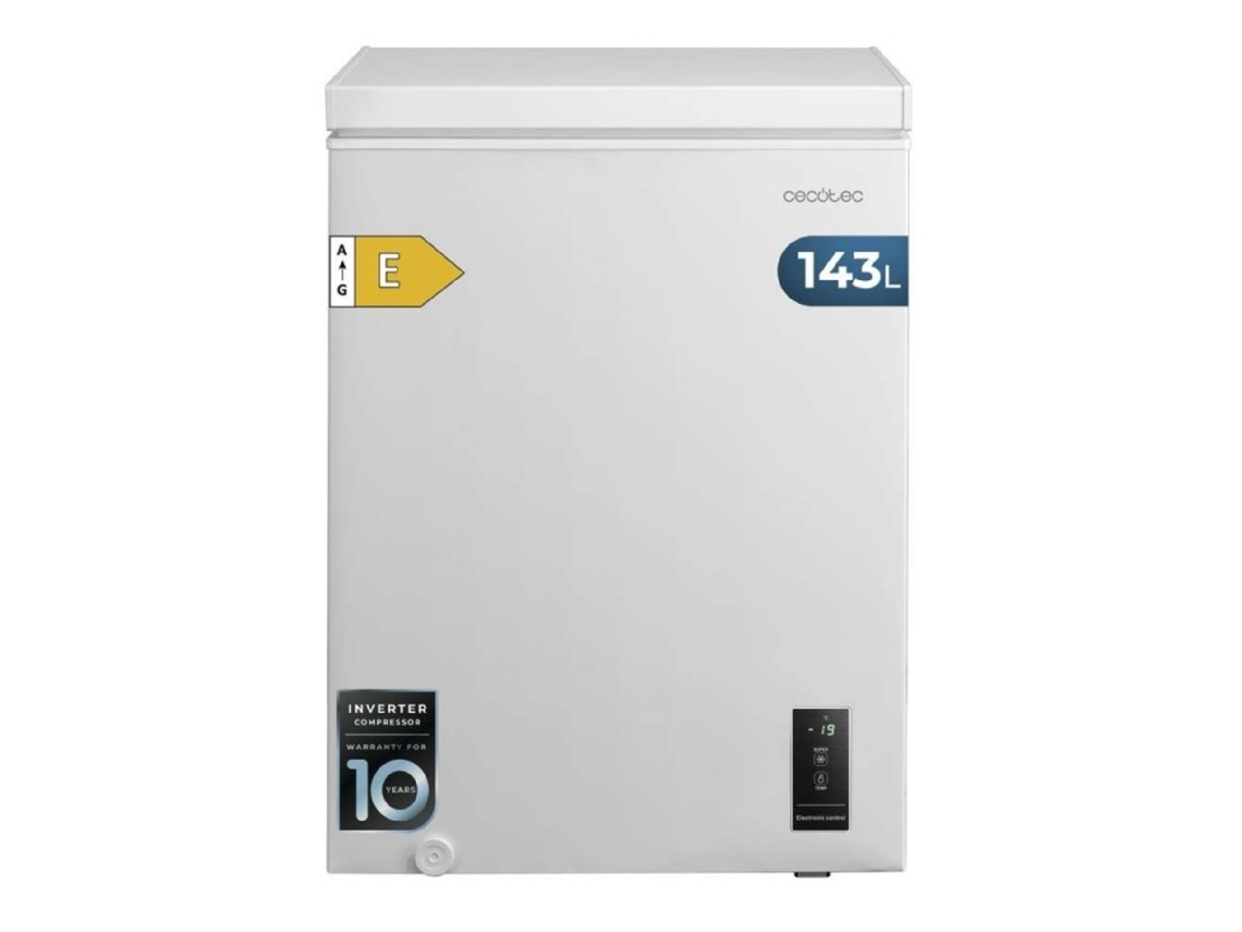 Cecotec Congelador Horizontal 143l Bolero Coolmarket Chest 143p White E. Cesta Con Asas, Control Electrónico Led