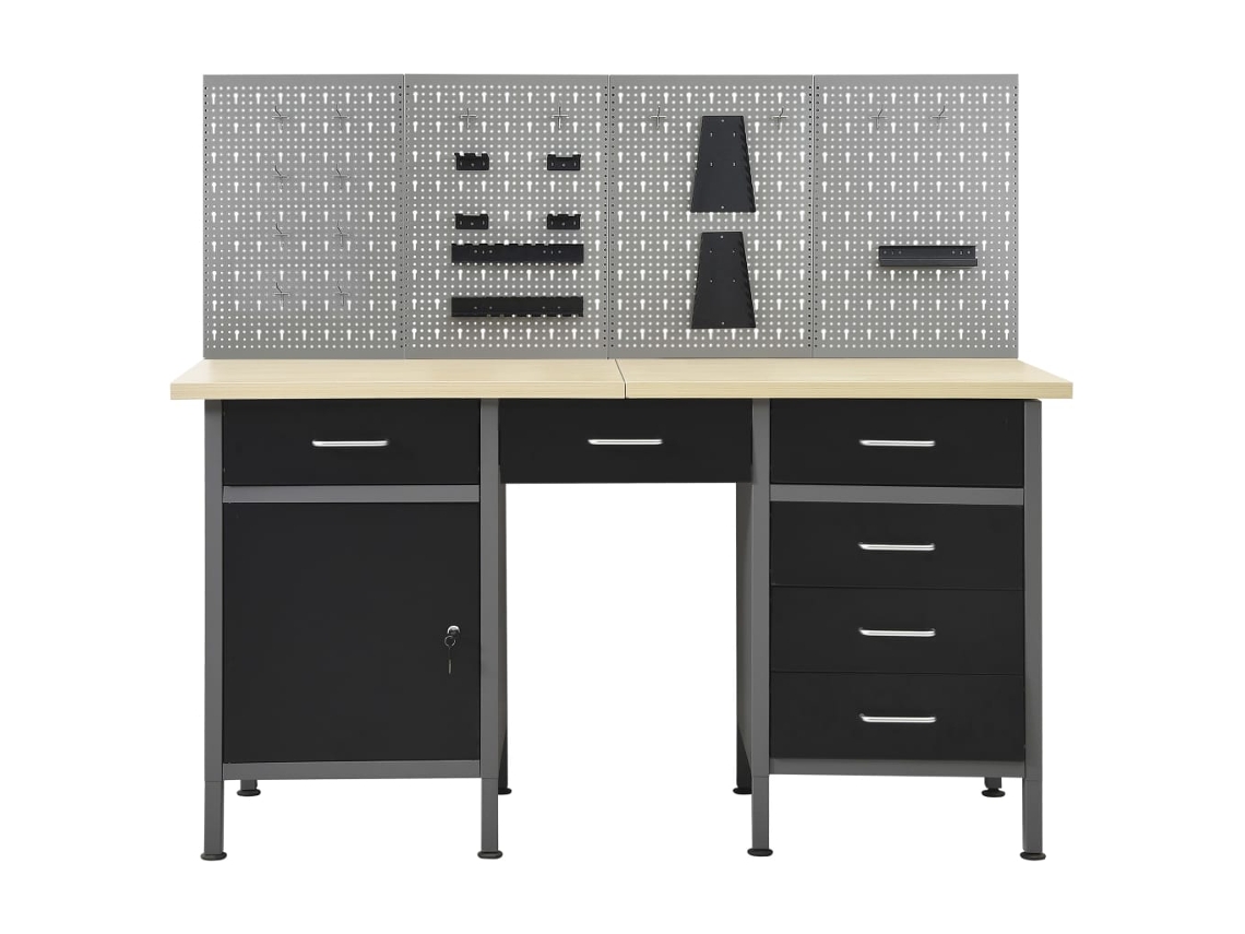 Banco de trabajo con cuatro paneles de pared MAISON EXCLUSIVE