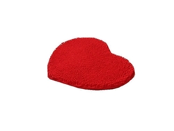 Rebe-tapete De Corazón Antideslizante Lavable Chenille Para Baño, Entrada, Salón Y Dormitorio, 20 X 24 Pulgadas (rojo)