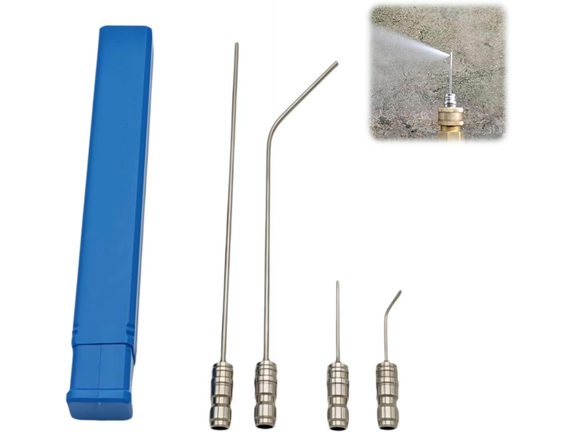 Boquillas Hidrolavadora Limpieza Acondicionado Lavadora 4 Acero Inoxidable Varilla Extensión Herramienta Calentador
