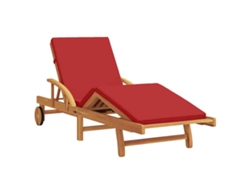 Maison Exclusive - Tumbona Rojo 200 X 67 X 84 Cm Madera De Acacia Sólida