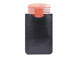 Pincel De Afeitado Para Barba Facial Limpieza Herramienta De Grooming + Bolsa De Cuero Pu Negro
