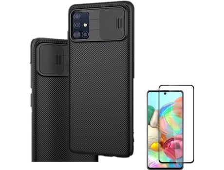 Carcasa y Protector Samsung A51 Nillkin Camshield Negro