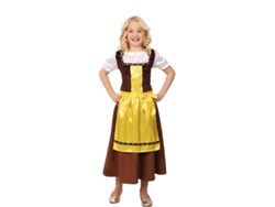 Disfraz de Bávara clásica marrón y amarillo para niña