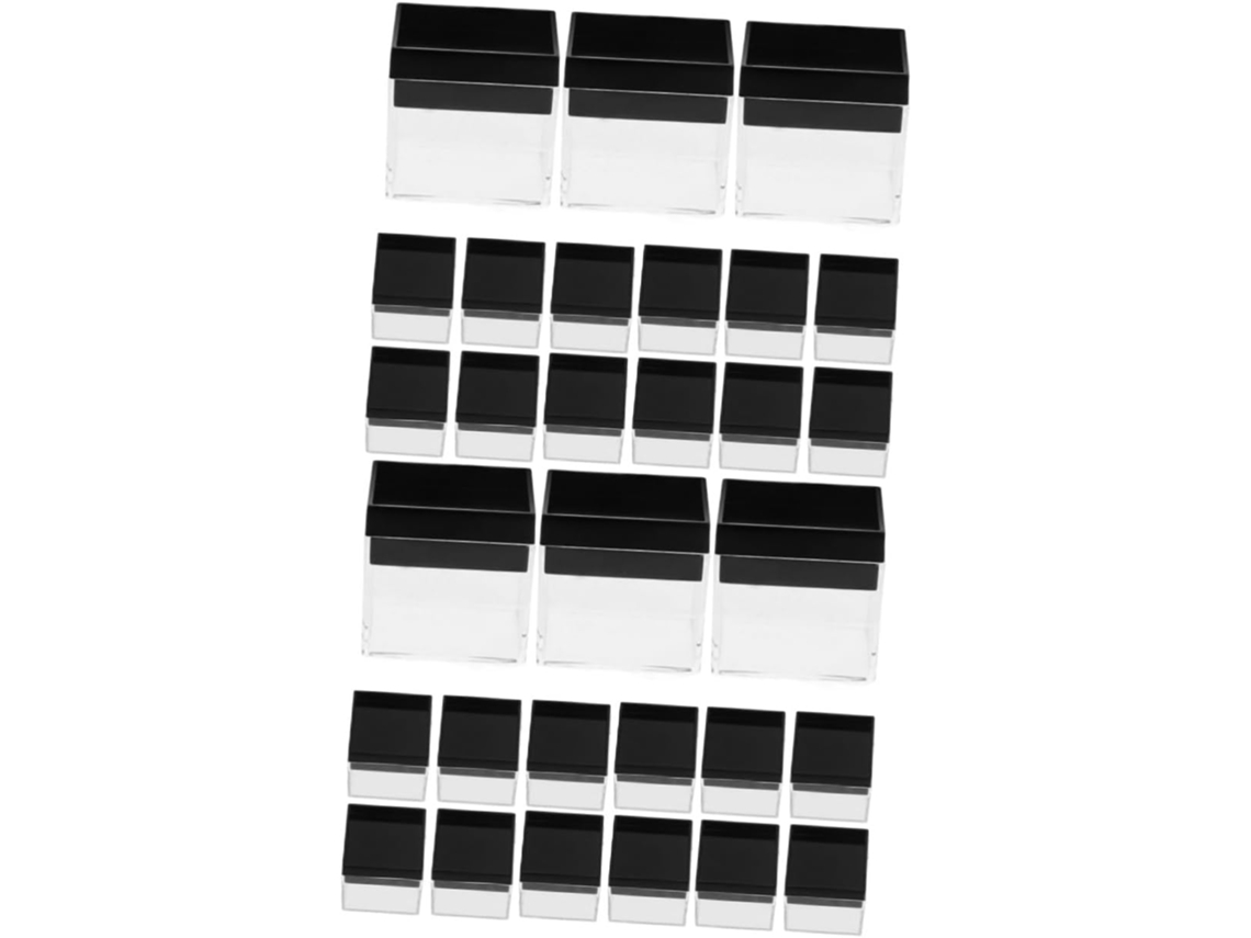 Caja Expositora De Plástico Transparente De 40 Piezas Para Vitrinas De Colección De Minerales