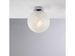 Olaf - Plafón 1 Luz De Hierro Cromado Con Esfera Dm.20 H.23 - Ø20 - Bl294-pl1-cr