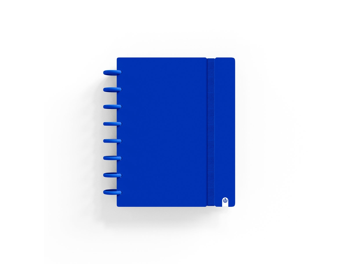 Cuaderno INGENIOX A5 Rayado 80Hj 100G Foam C/Goma Elástica Azul Oscuro 66025011