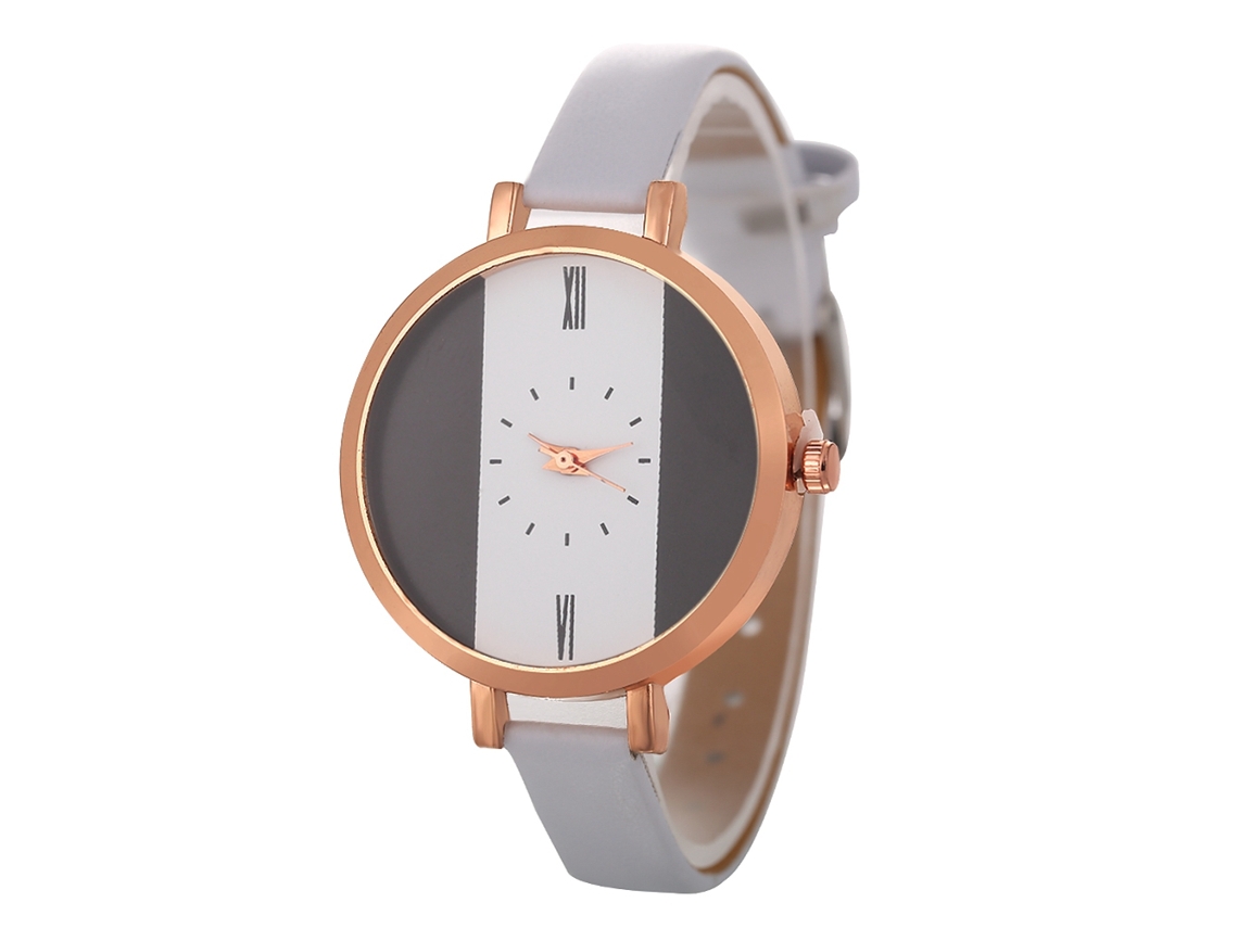 Reloj Analógico De Cuarzo Para Mujer, De Cuero Blanco, De Estilo Coreano, Moderno Y Elegante.