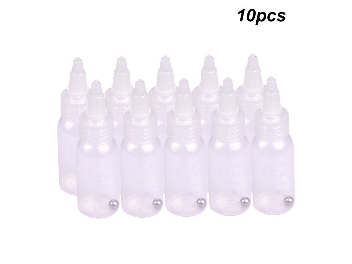 10 botellas de tinta para aerógrafo PP de 35 cc, a prueba de fugas, accesorios para aerógrafo