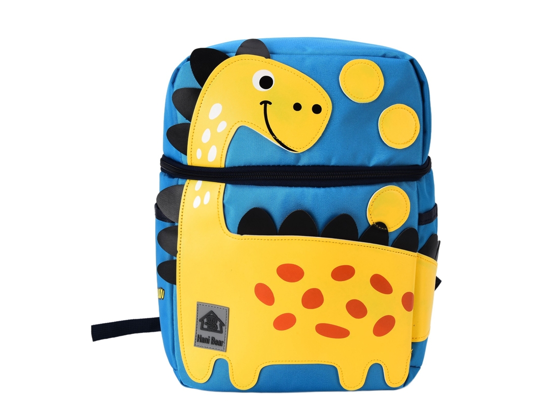Mochila Infantil Con Diseño De Dinosaurio, Ligera Y Con Cinturón De Seguridad, Color Azul Cielo.