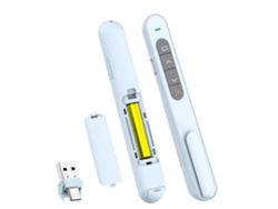 Presentador Inalámbrico De 2,4 Ghz Con Receptor Usb/tipo C, Alcance De 100 M, 5 Botones Y Controles Intuitivos Digitallab (blanco)