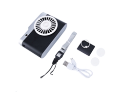 Ventilador USB portátil con iluminación ajustable - Negro
