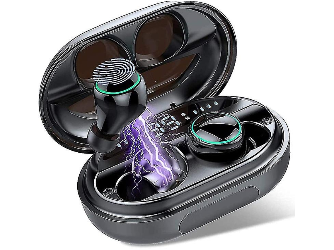 Auriculares YEMAESRE Bluetooth Estéreo de Graves Profundos Impermeables Negro
