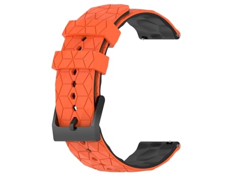 Correa de reloj inteligente para Xiaomi MI Watch S1 Pro Correa de reloj de silicona con patrón de fútbol bicolor de 22 mm (naranja + negro)