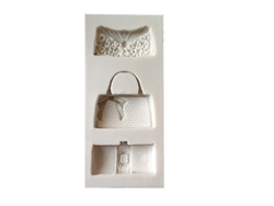 Moldes de silicona para bolos, para decoración, con forma de bolso, 1 pieza Chaberlu