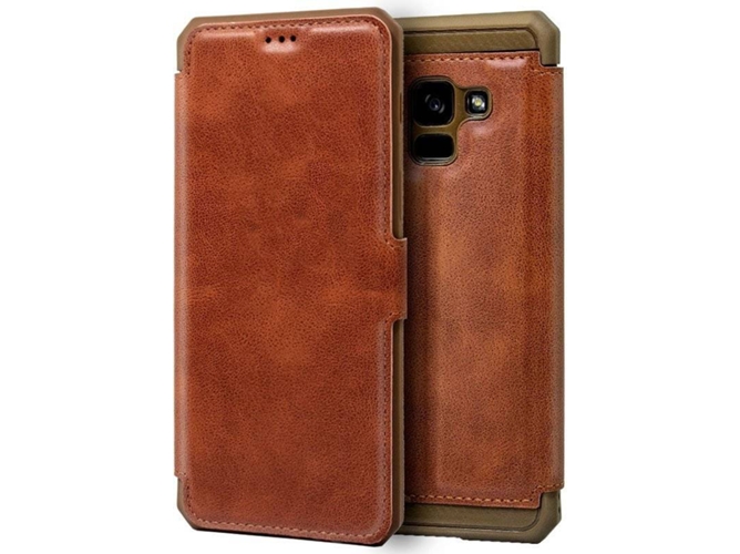 Funda Samsung Galaxy A8 2018 COOL Leather Marrón