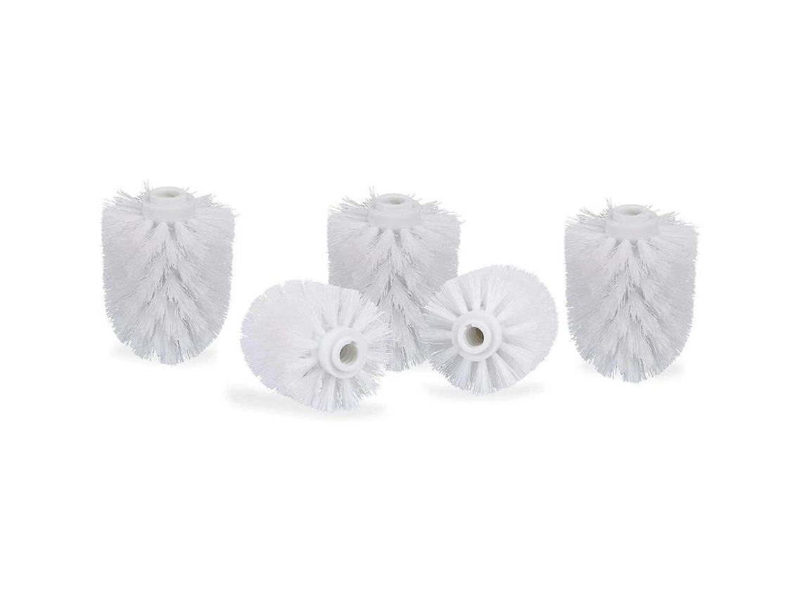 6 Cabezales De Cepillo De Inodoro Blancos De 8 Cm De Diámetro Para Repuesto