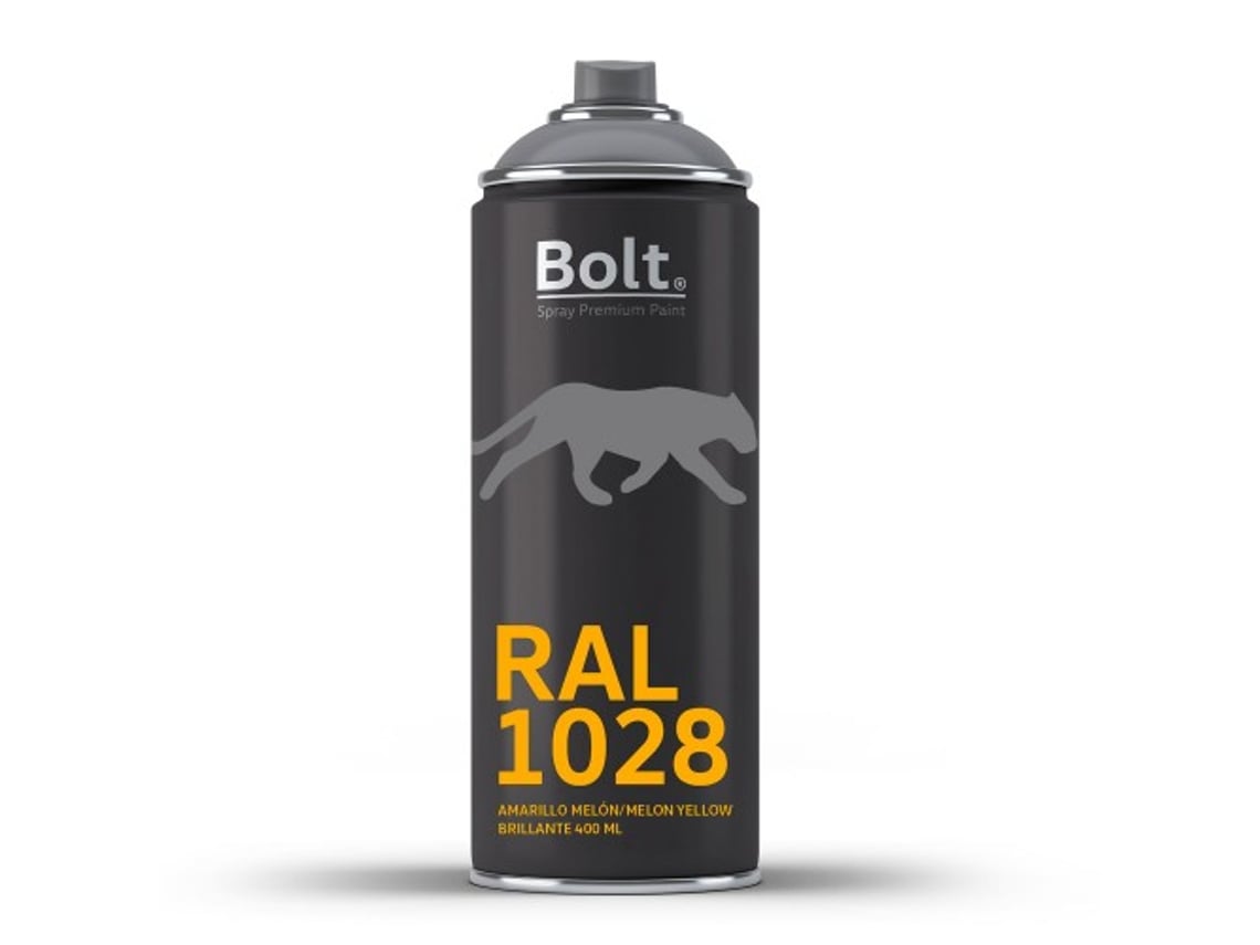 Spray Bolt Premium Acrilico Brillante Ral 400 Ml (Ral 1028 Amarillo Melón)