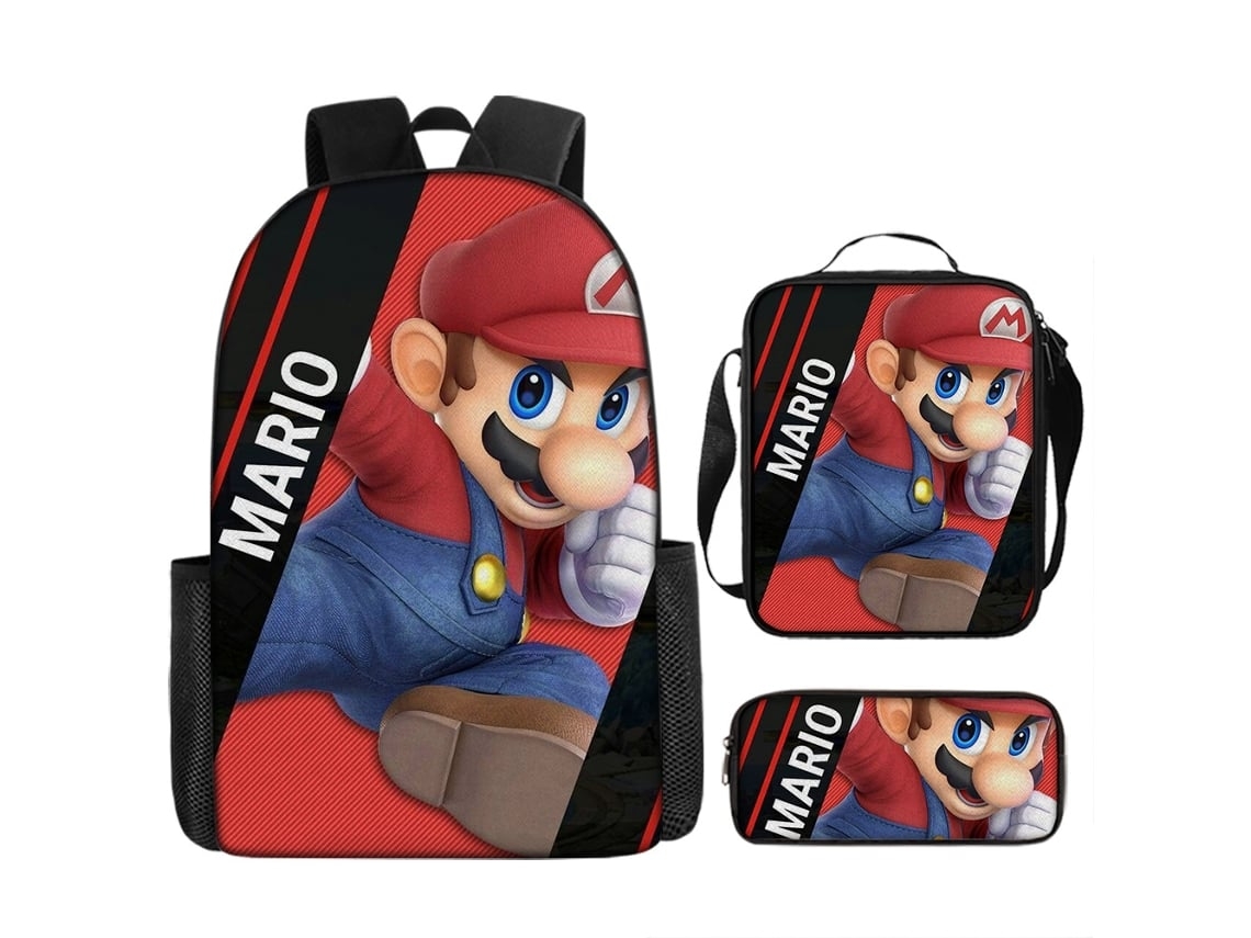 Mochila escolar de tres piezas Mario43*