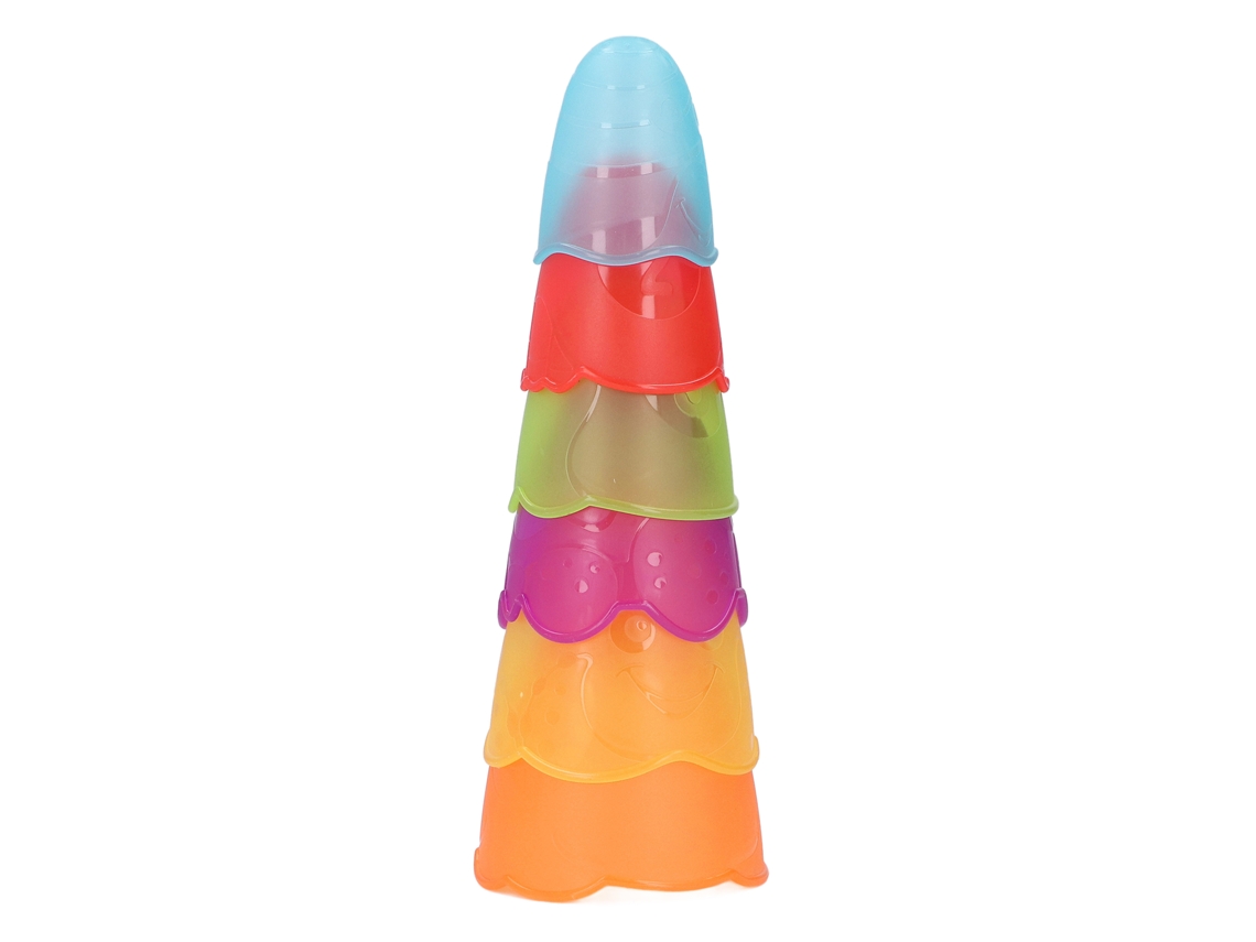 Jinwei-juego De Vasos Apilables Para Bebés, Juguete Colorido Para Baño Y Jugar, Vasos Apilables Niños