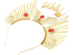 Tiara Coroa Preta Com Halo Luminoso Em Plástico
