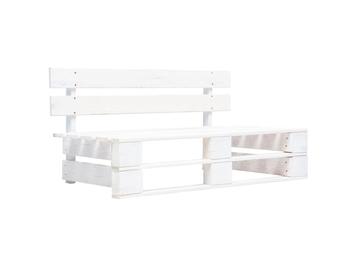 Banco de palés VIDAXL Blanco Madera