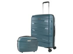 Juego De Maletas Rígidas Pp JASLEN Stuttgart azul metalico (43X66x24 Cm - 58L)
