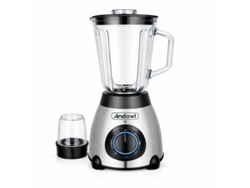 Liquidificadora 2 Em 1 Com Jarro De 1500ml E Lâminas Em Aço Inoxidável 1000w Andowl Q-fr60 Prateado