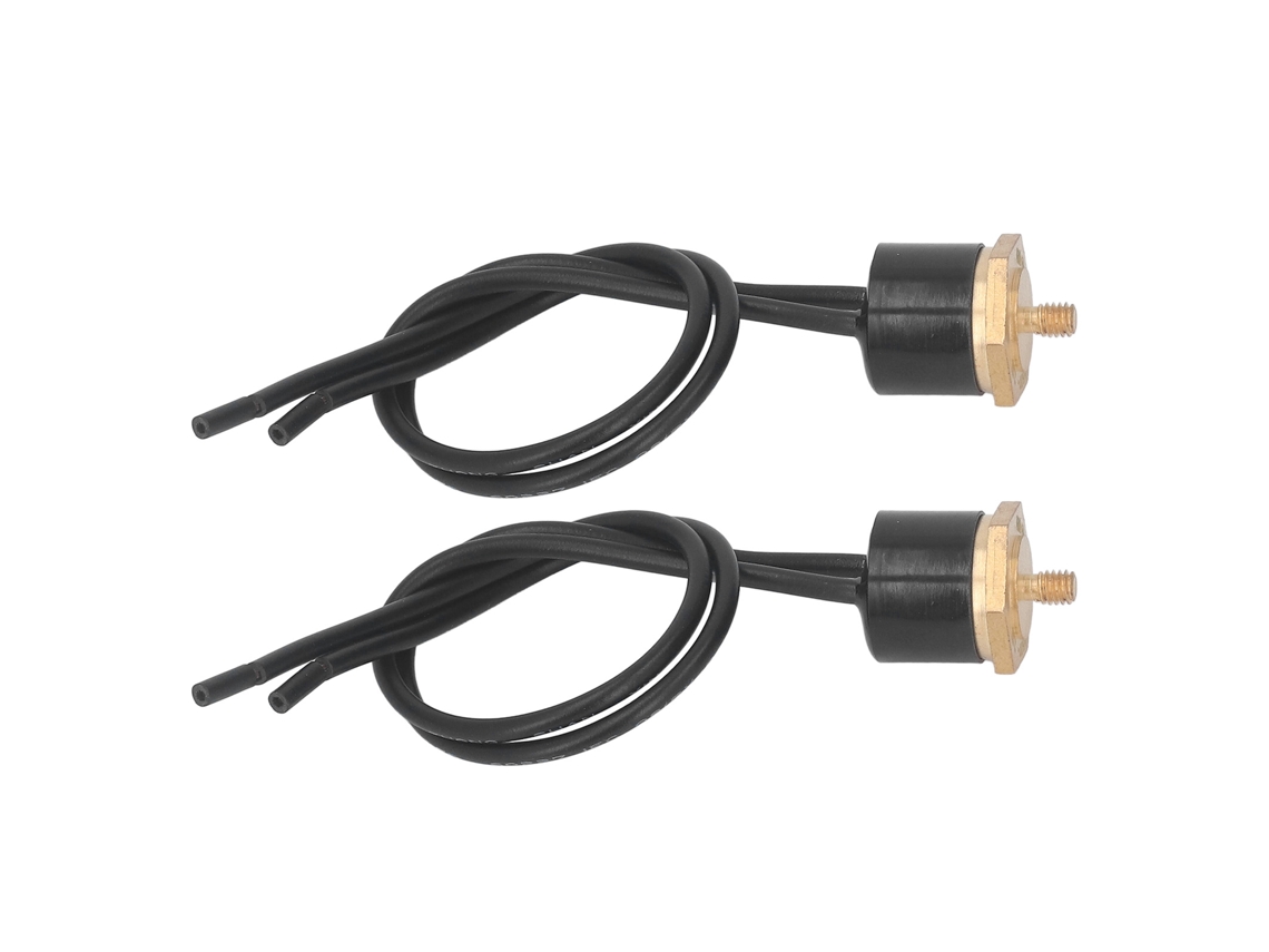 2 Piezas Termostato Interruptor Impermeable Sin Arco Ksd301 Control Térmico Con Cable M4
