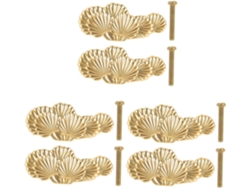 Tiradores De Puerta De Diseño De Zinc Y Pino, 6 Piezas, Para Armarios Y Muebles.