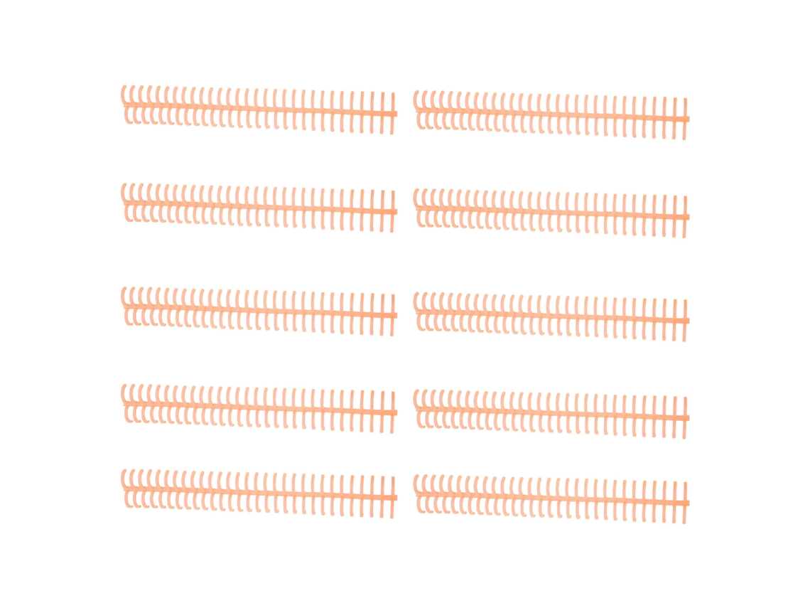 Rollo De Espiral De 10 Piezas, Capacidad Para 130 Hojas, 30 Agujeros, 16 Mm De Diámetro, Kit Naranja
