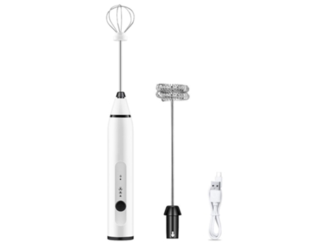 Espumador de leche portátil, fabricante de espuma eléctrico recargable por USB, mini mezclador de bebidas con espumador de leche de 3 velocidades, ...