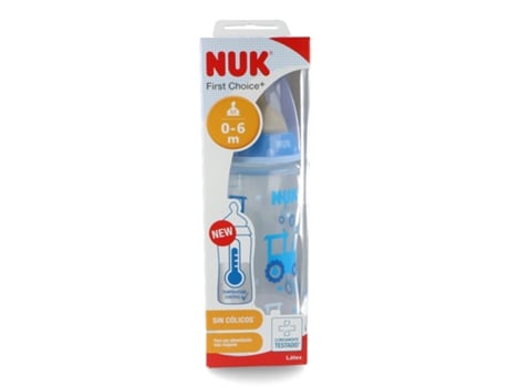 Biberon NUK Fc+ Pp 0-6 M Latex Contr Temp 300 ml