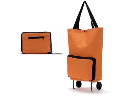 Equipo porttil del carro de la compra del carro del viaje, bolso del tirn plegable[Naranja2]