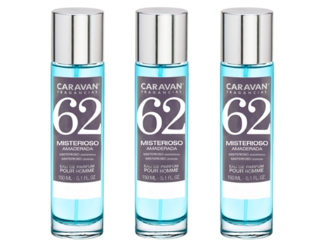 3x Perfume de Hombre Nº62 150ml CARAVAN