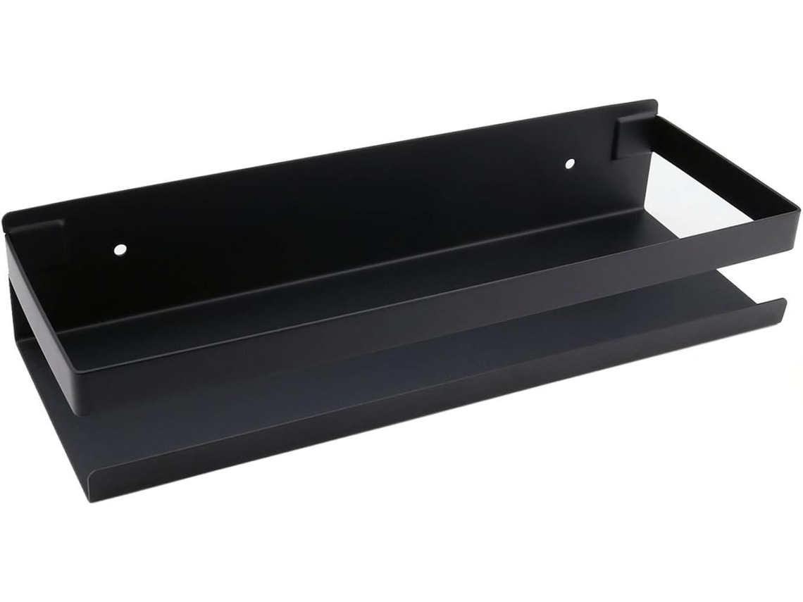 VVJIJILLY Prateleira De Parede 30cm Moderna, Preta Fosca, P/ Wc, Cozinha Ou Duche