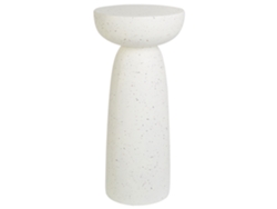 Mesa redonda para interior y exterior BELIANI Cadini de MgO Blanco 33x33x71