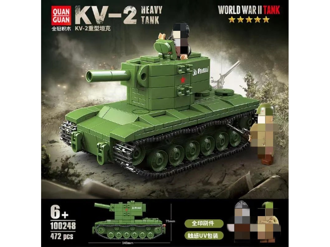 Tanque de guerra KV-2, modelo rompecabezas, mod. 100248 (nuevo, 472 piezas)