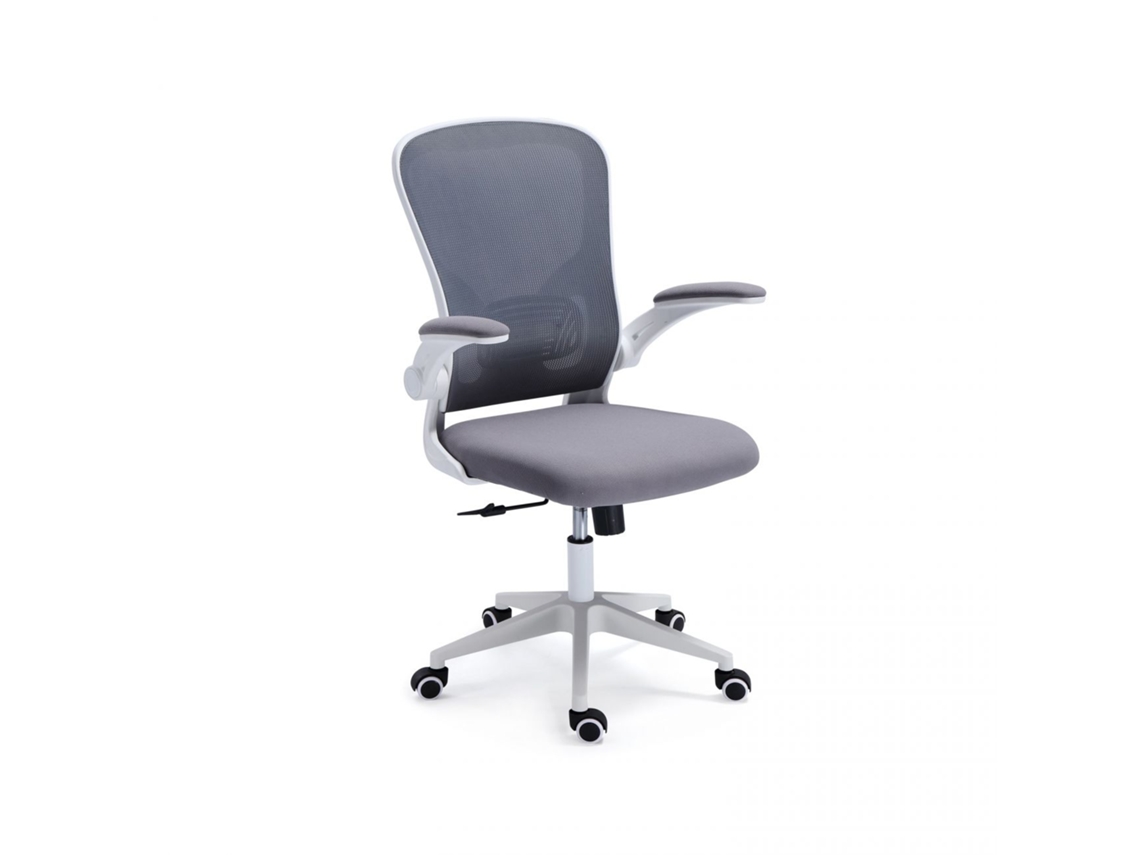 Silla de oficina Lexi Blanco - Tejido transpirable Gris 64 x 98/108 x 66 cm