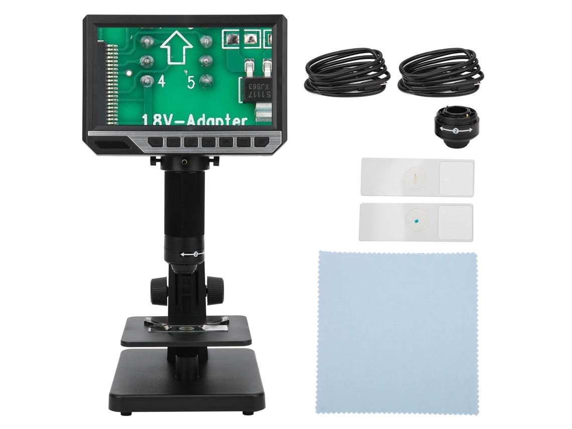 NEVEANCE Microscopio Digital HD 2000X con Pantalla IPS de 7 pulgadas y Batería de Litio 3,7V Herramienta de Observación y Reparación