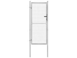 Puerta De Jardín Acero Galvanizado Plateado 105x250 Cm