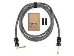 Cable para guitarra e instrumentos musicales con sonido silencioso, 6,35 mm, para guitarra y teclado, conector recto de 1/4'', LALAMOLI