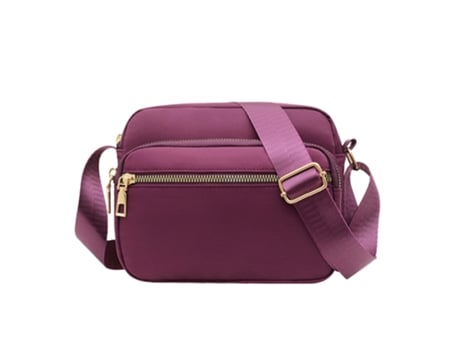 Bolso Bandolera De Nailon Para Mujer, Bolso De Hombro Informal Para Mujer, Morado Oscuro ZMDECQNA