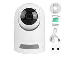 Cámara De Seguridad Inalámbrica De 2 Mp Con Visión Nocturna A Color, Wifi, Detección De Movimiento Y Alarma, Enchufe Europeo.