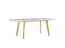 Mesa de comedor BELIANI Mosby de MDF Blanco 90x200x77