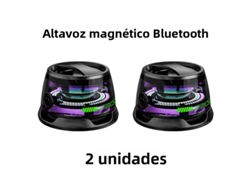 Paquete De 2 Altavoces Magnéticos Bluetooth G200, Altavoz Dual Portátil Multifuncional Con Led