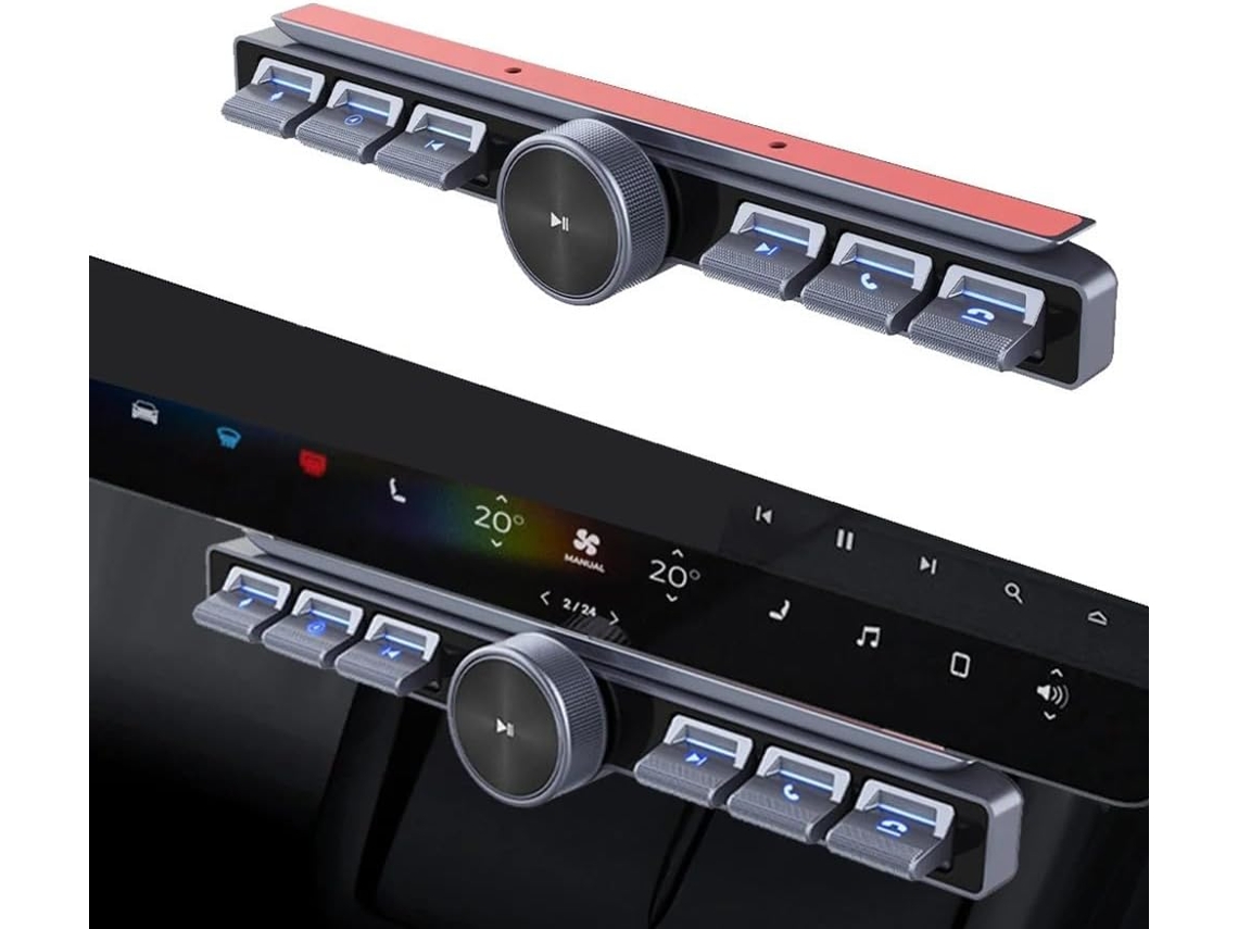 Mando A Distancia Multimedia Para Reproductor De Dvd De Coche Con Led, Compatible Con Volante, Abs Negro.