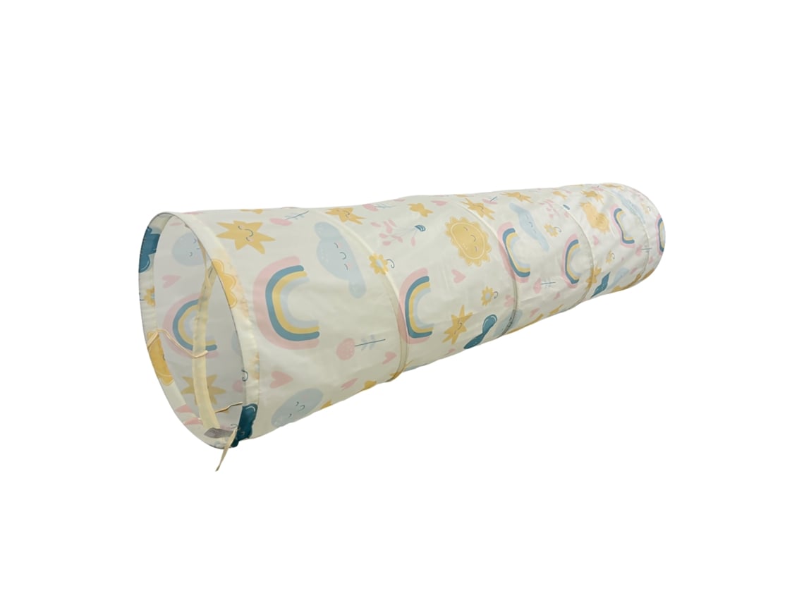 Túnel De Brincar Relaxdays Arco-íris, Túnel Colorido Para Crianças, Lxp: 180 X 45 Cm, Túnel Pop-up, Poliéster, Vibrante