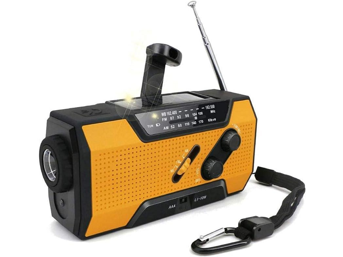 Radio Fm Solar De Emergencia De 2000 Mah Con Manivela Y Luz Led (naranja), Chrui